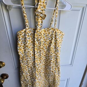 Forever 21 Yellow Floral Mini Dress